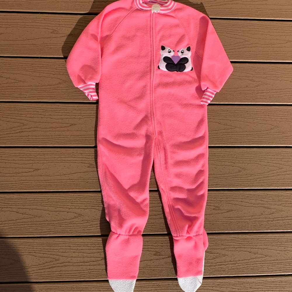 HEALTH-TEX GIRLS ONESIE w/PANDA DETAIL SIZE 5 NWOT